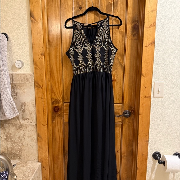 Altar'd State Black and Gold Maxi Dress - Picture 3 of 5